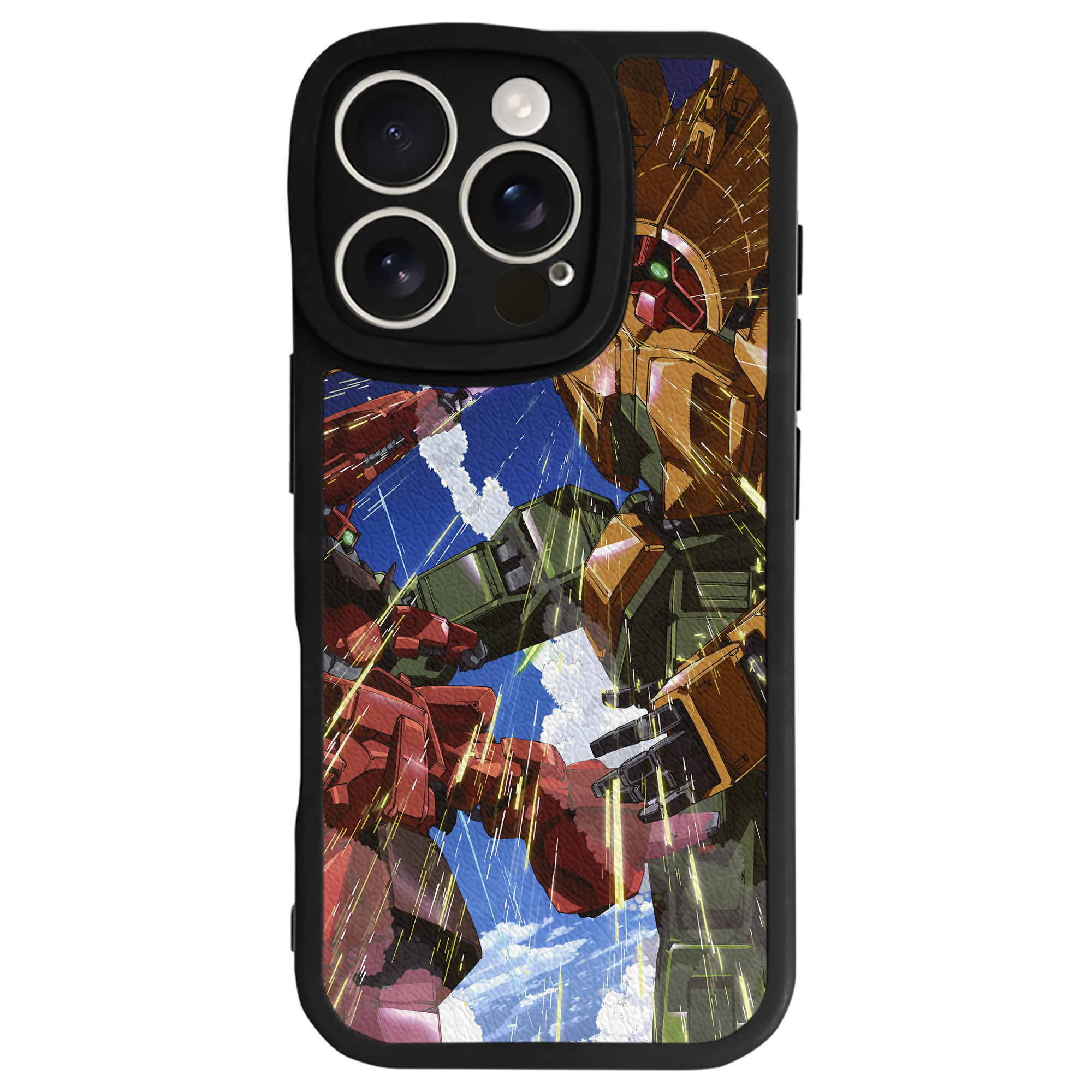 （画像用） 機動戦士ガンダム Mobile Suit Gundam 【iPhone 16シリーズ対応】シリコンスマホケース（レザー調） 材質：シリコン